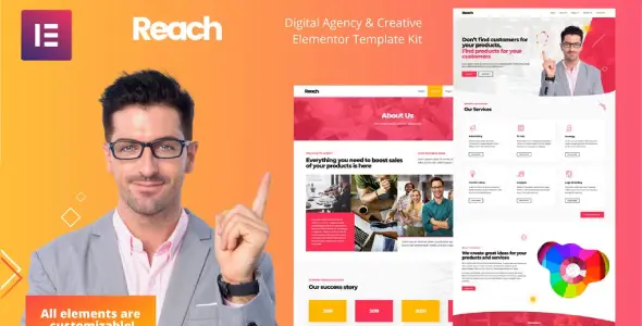 Reach β Digital Agency & Creative Elementor Template Kit