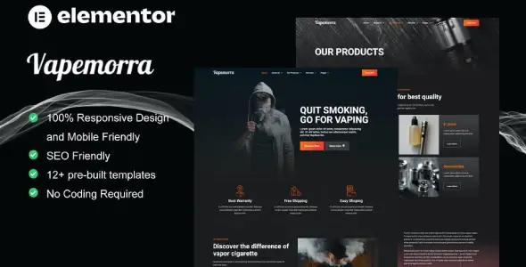 Vapemorra β Vape Store Elementor Template Kit